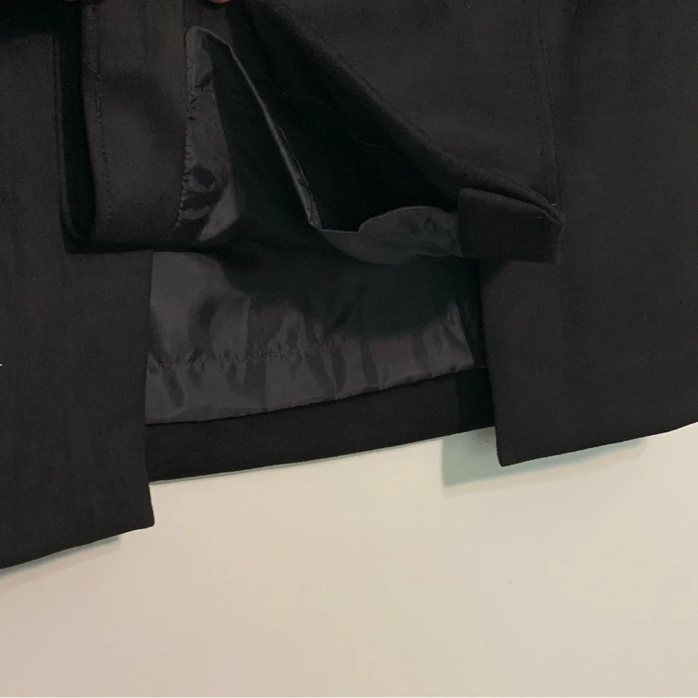 Kasper Black Micro Suede Pencil Skirt Size 8 Chic Polished Classic Basics